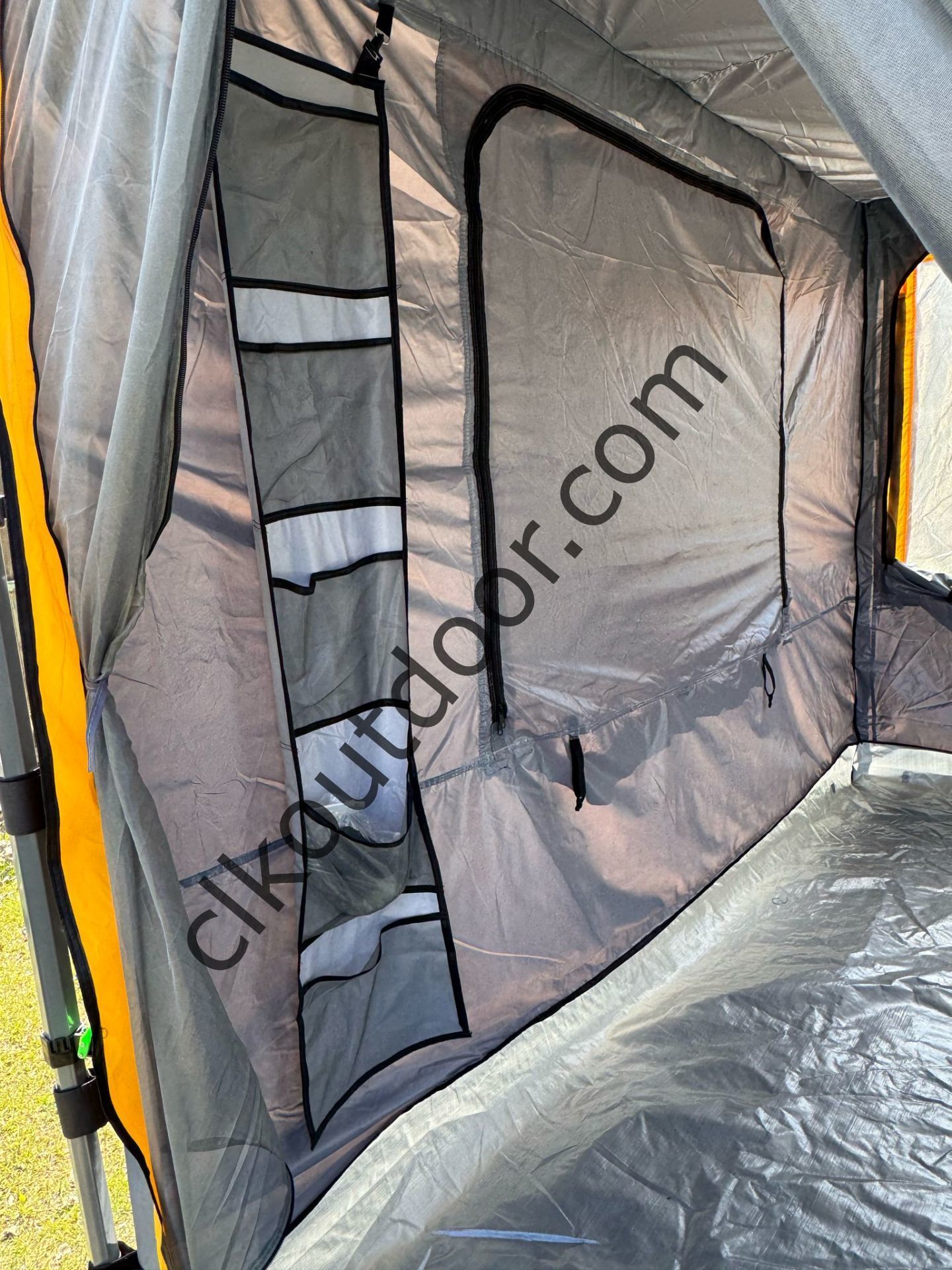 CLK 3x3 mt Yeni Nesil 2 Kapı 4 Pencere TENTELİ 40 mm Kısa Bagaj Boy 115 cm Gazebo Portatif Kamp Çadırı Gri