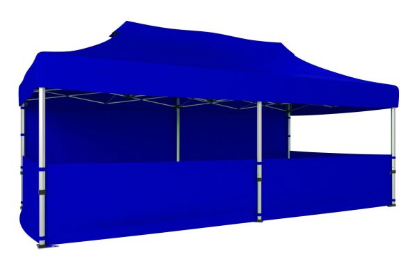 CLK 4x8 52mm Kalın Alüminyum Katlanabilir Tente Gazebo Çadır 1 Tam Duvar 3 Yarım Duvar